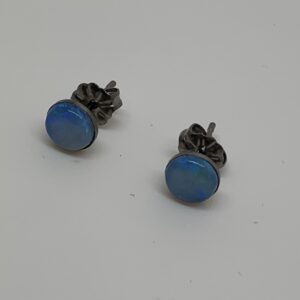 /Medium-sized Australian Opal Stud Earrings