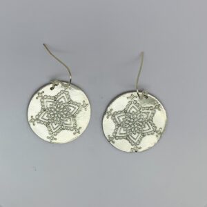Fine Silver Snowflake Earrings